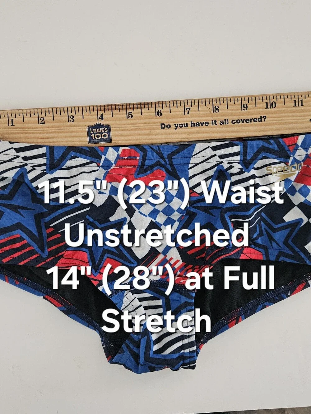 Speedo Endurance Size 28 Overdrive True Cobalt Boys Mens Swim Trunks with Elasti